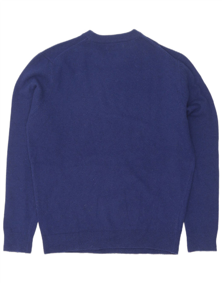 Zara Herre sweater med rund hals, mellemblå