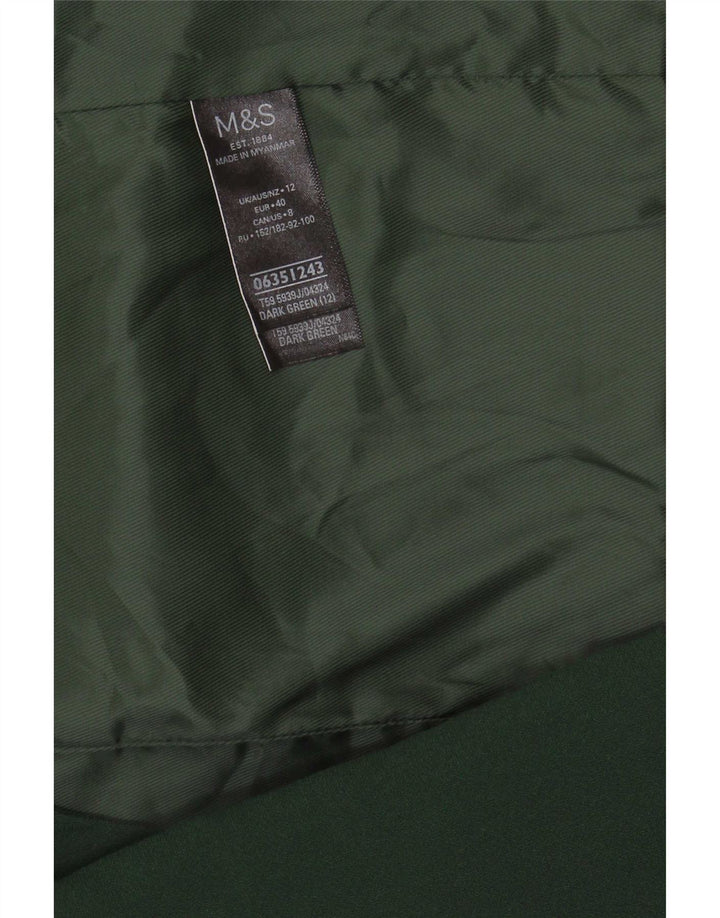 Marks & Spencer Dame 3/4 ærmet åben blazerjakke UK 12 Medium Green