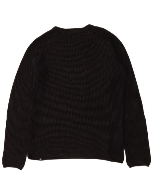 Jack & Jones Herre sweater med rund hals, medium sort bomuld