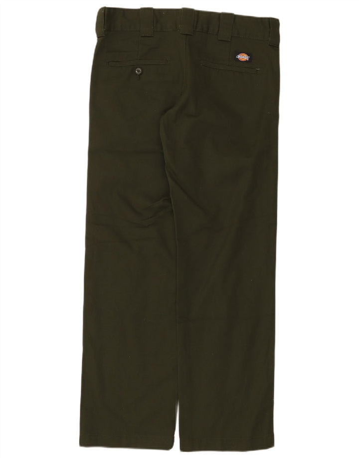 Dickies Lige Chinobukser til mænd W30 L30 Grøn polyester
