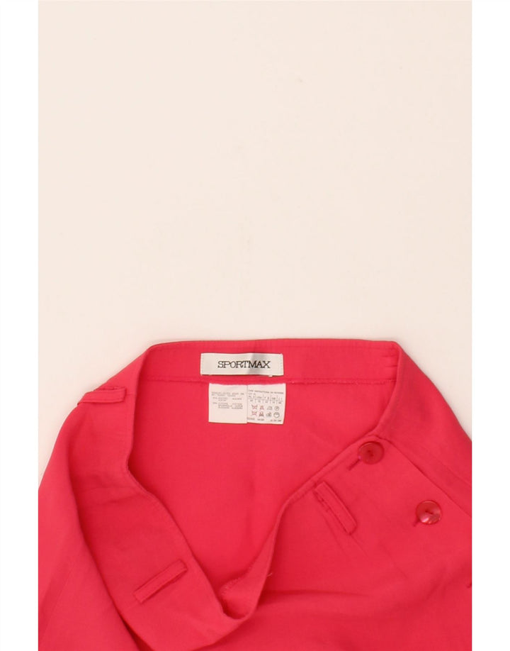 SPORTMAX Womens Wrap Skirt UK 14 Medium W28 Pink Acetate Vintage Sportmax and Second-Hand Sportmax from Messina Hembry 