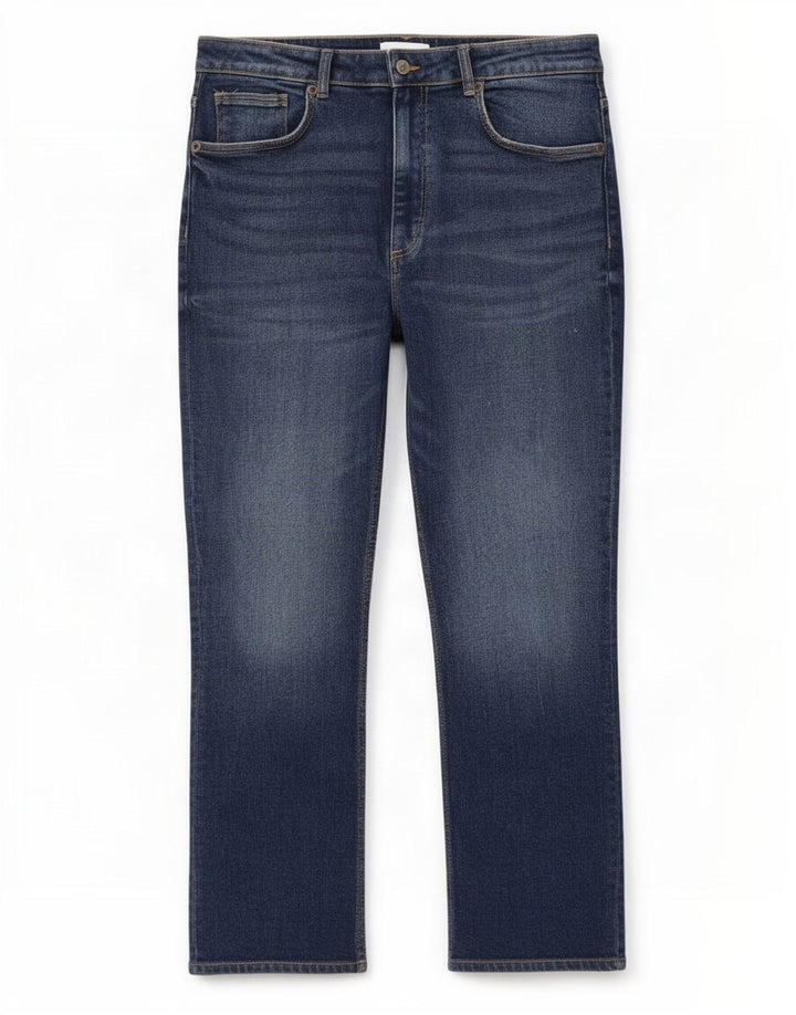 Zara Dame Straight Jeans EU 46 2XL W36 L26 Blå