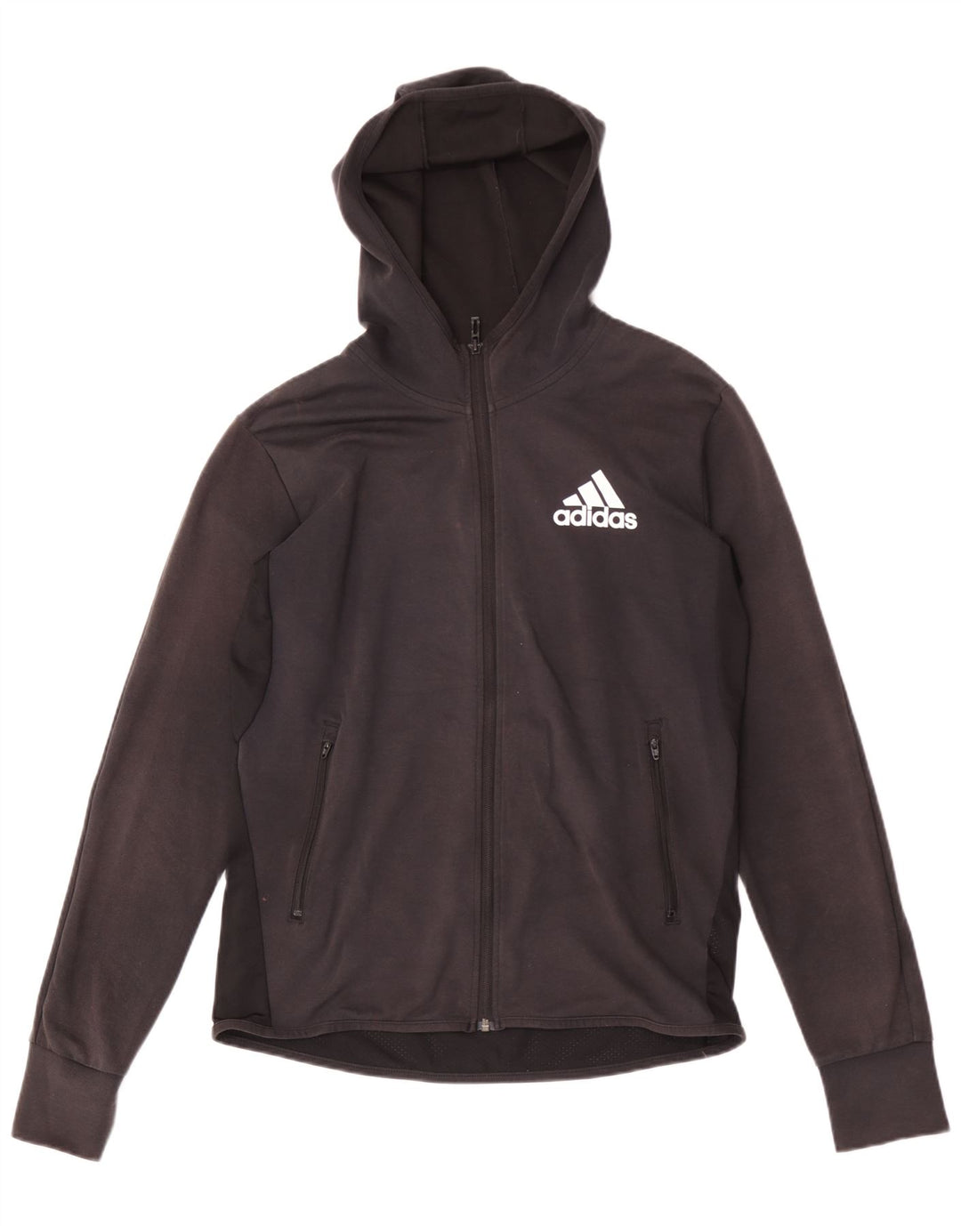 Adidas Hættetrøje med lynlås til mænd mellem sort bomuld