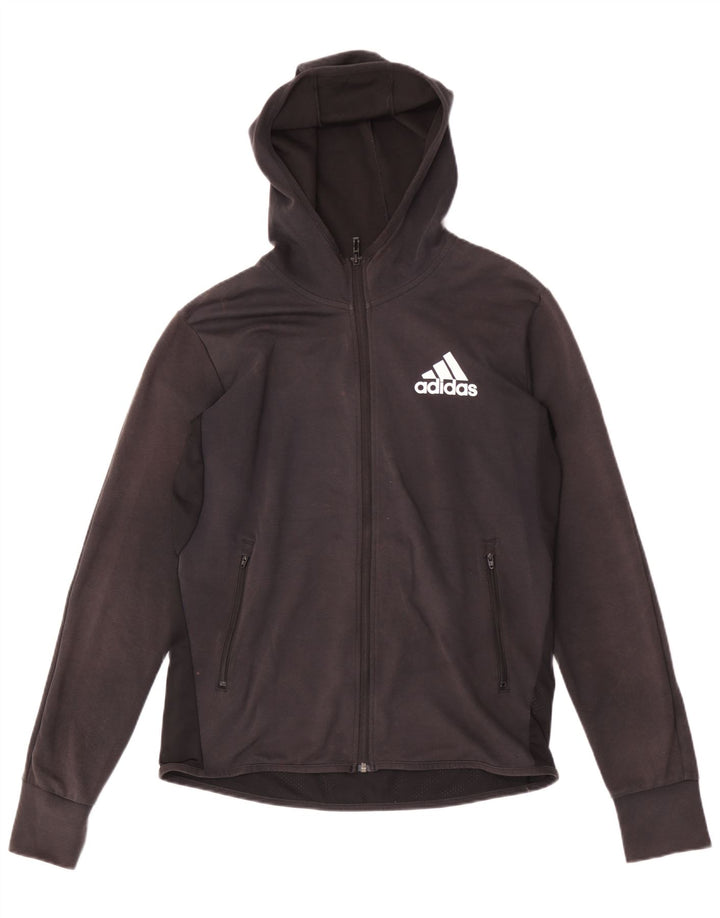 Adidas Hættetrøje med lynlås til mænd mellem sort bomuld