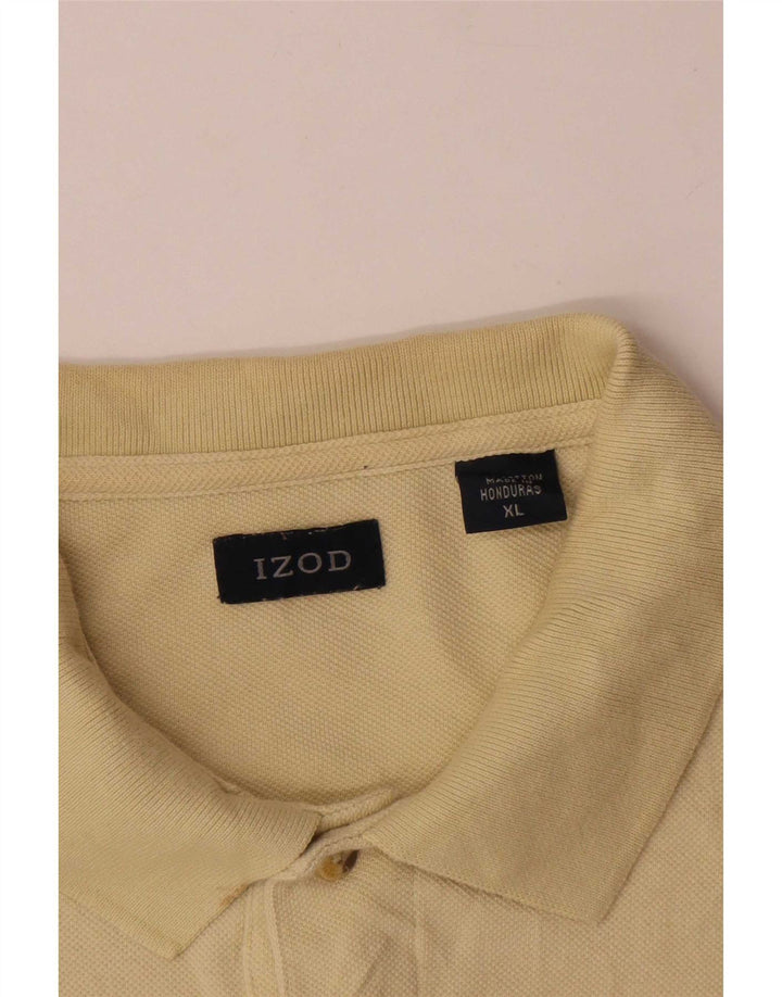 Izod Polo Shirt til mænd XL Gul bomuld