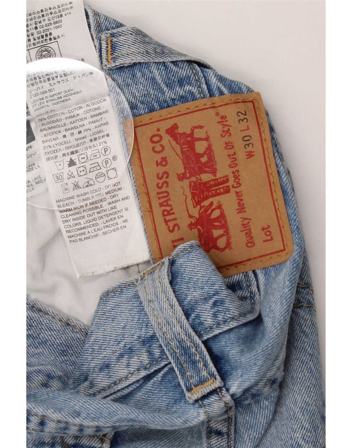 Levi's Straight Jeans til mænd W30 L30 blå bomuld