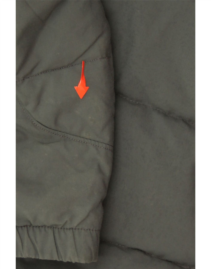 INVICTA Womens 3/4 Sleeve Padded Jacket UK 16 Large Grey Polyamide Vintage Invicta and Second-Hand Invicta from Messina Hembry 