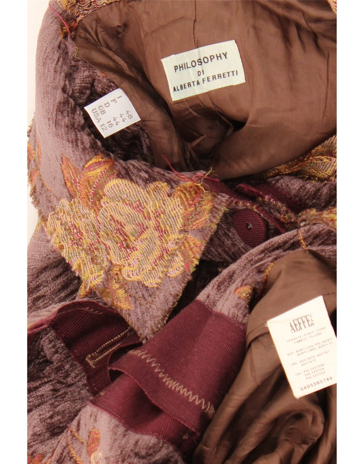 PHILOSOPHY DI ALBERTA FERRETTI Womens Blazer Jacket UK 16 Large Brown