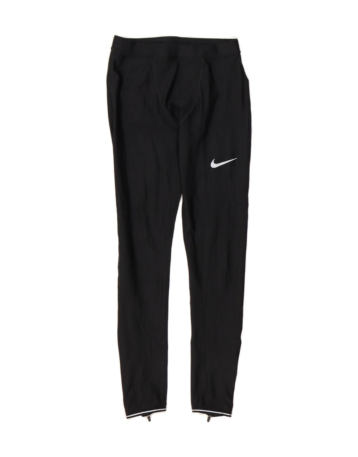 NIKE Womens Dri Fit High Waist Leggings UK 12 Medium  Black Polyester Vintage Nike and Second-Hand Nike from Messina Hembry 