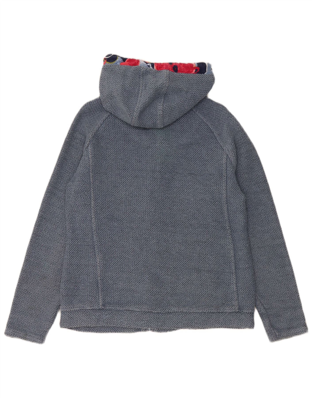Weird Fish Dame Hættetrøje Sweater UK 12 Medium Blue Cotton