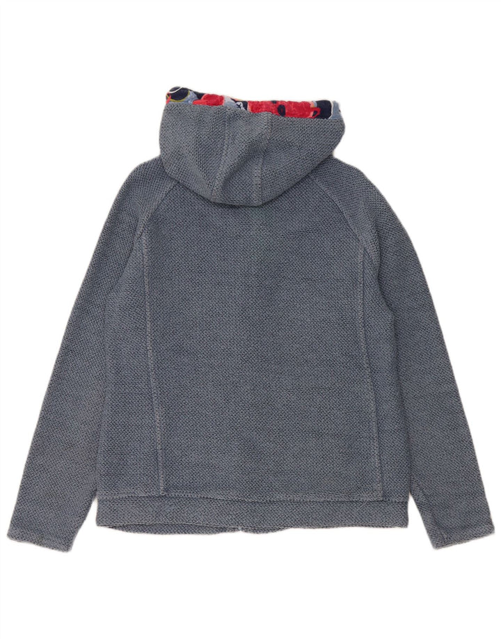 Weird Fish Dame Hættetrøje Sweater UK 12 Medium Blue Cotton