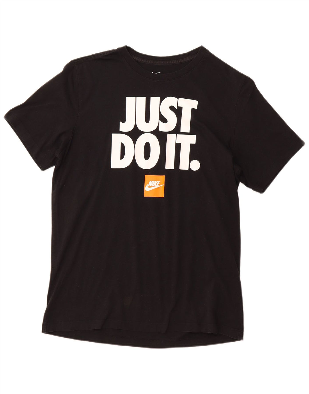 NIKE Grafisk T-shirt top til mænd Stor sort bomuld