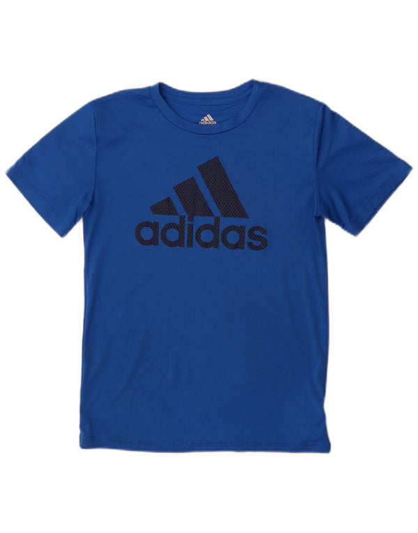 Adidas drenge grafisk t-shirt top 10-11 år mellemblå
