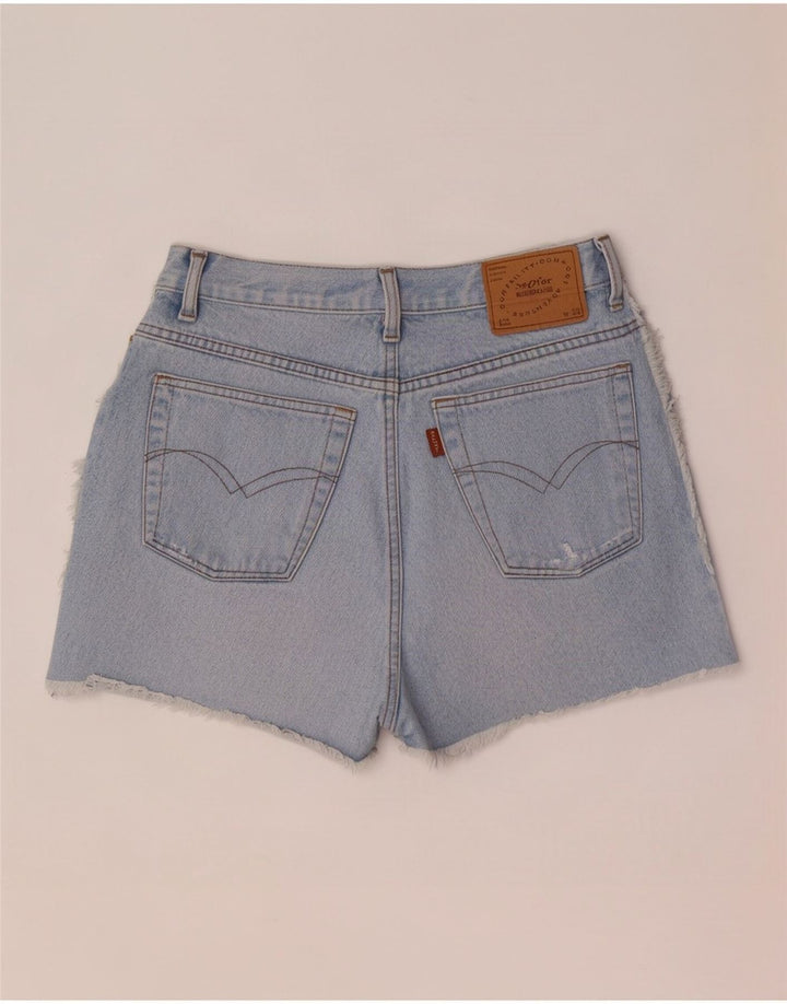 Vintage denimshorts til kvinder W30 Medium Blue