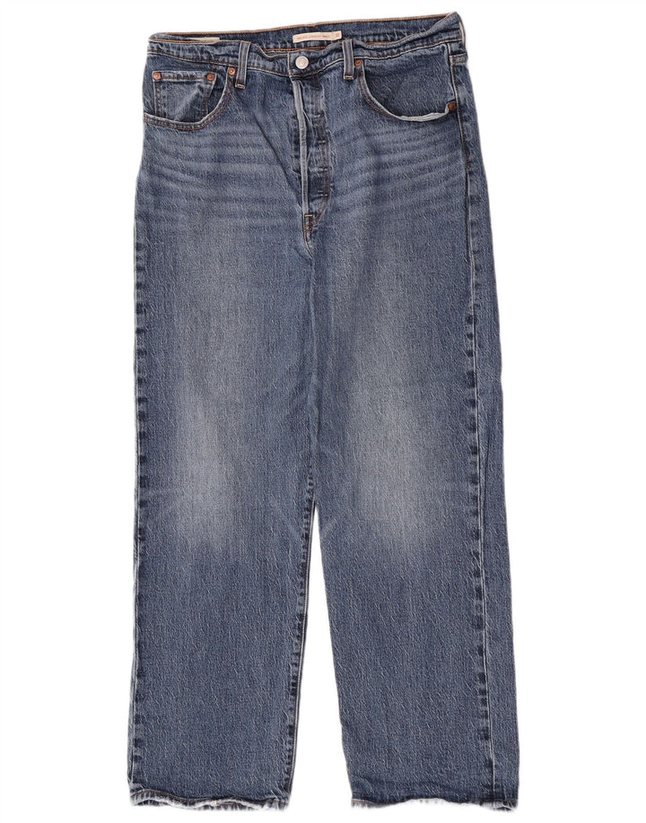 Levi's Dame Ribcage Straight Jeans W32 L29 Blå Bomuld