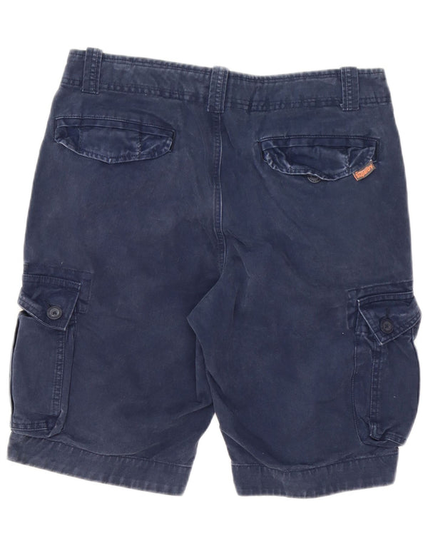 Superdry Cargo Shorts til mænd store W34 marineblå bomuld