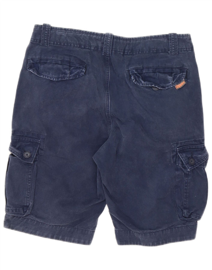 Superdry Cargo Shorts til mænd store W34 marineblå bomuld