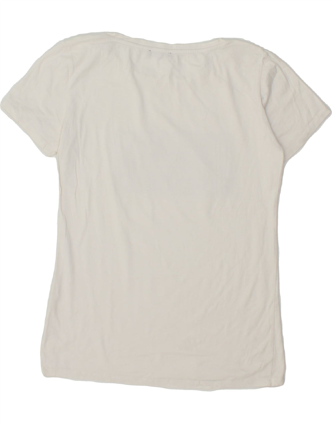 LIU JO Womens Graphic T-Shirt Top UK 12 Medium White Vintage Liu Jo and Second-Hand Liu Jo from Messina Hembry 