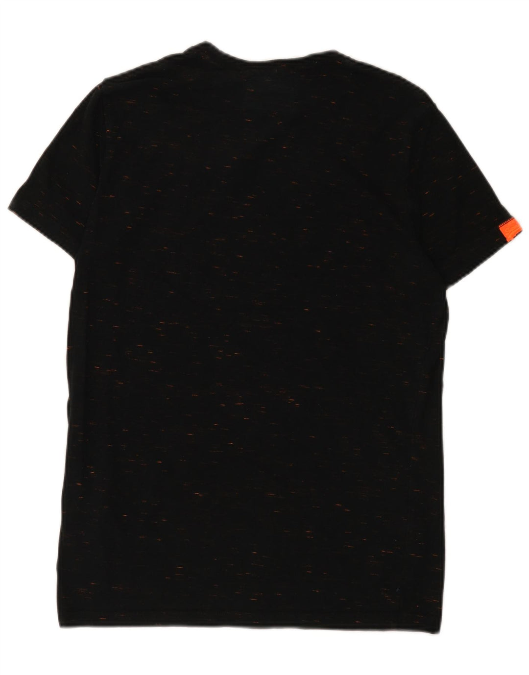 Superdry T-shirt top til mænd, medium sort flækket bomuld