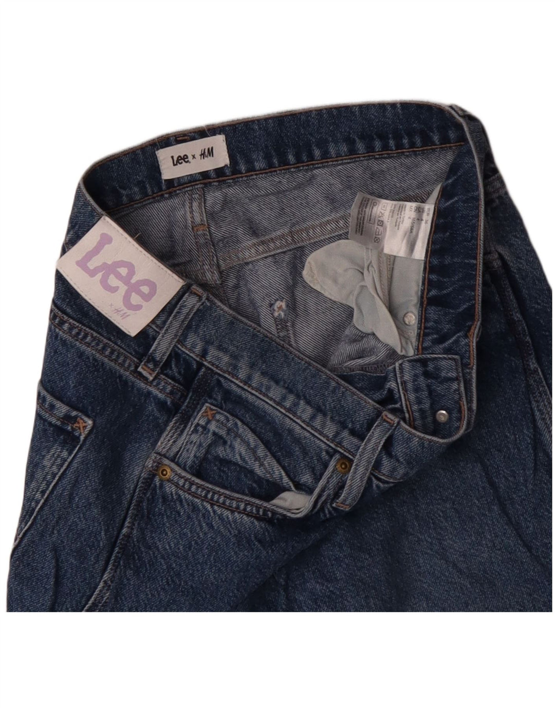 LEE Straight Jeans til kvinder US 4 Small W30 L31 Blue Cotton