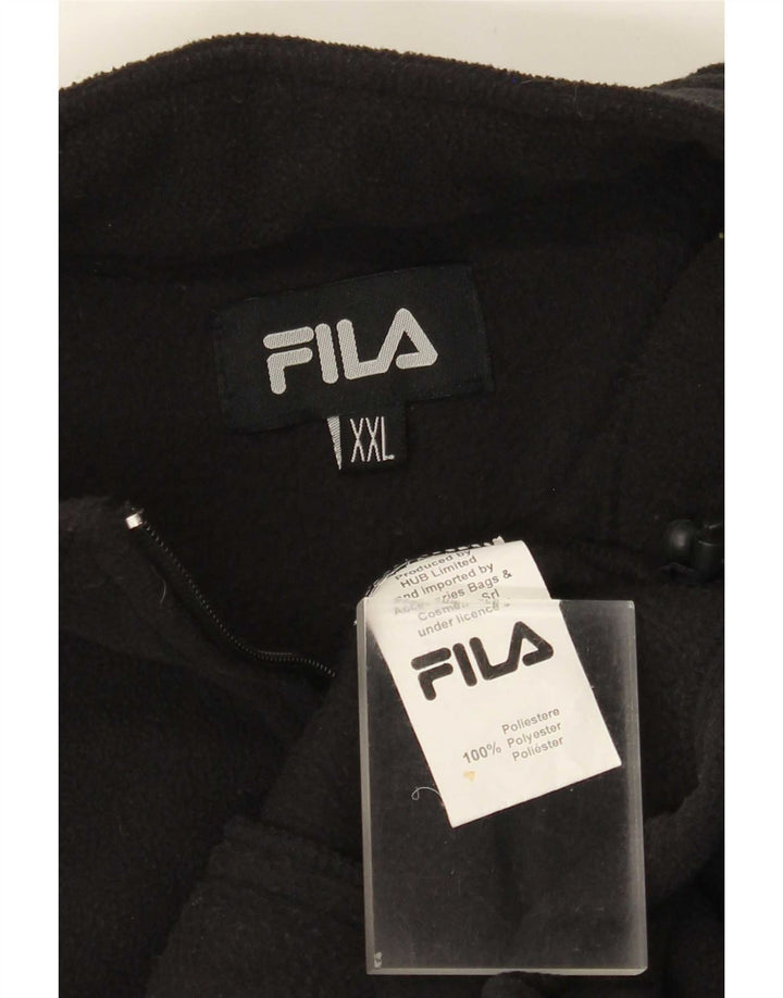 Fila Herre Liner Fleece Jakke UK 44 2XL Sort Polyester