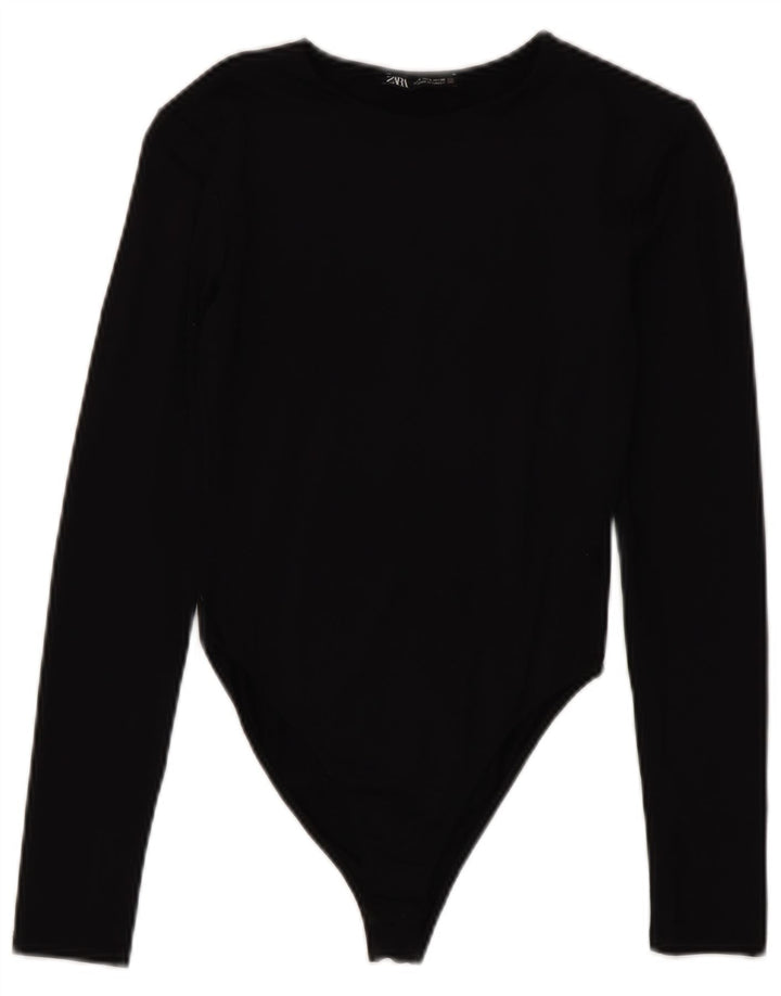 Zara langærmet bodysuit til kvinder UK 8 Lille sort polyamid