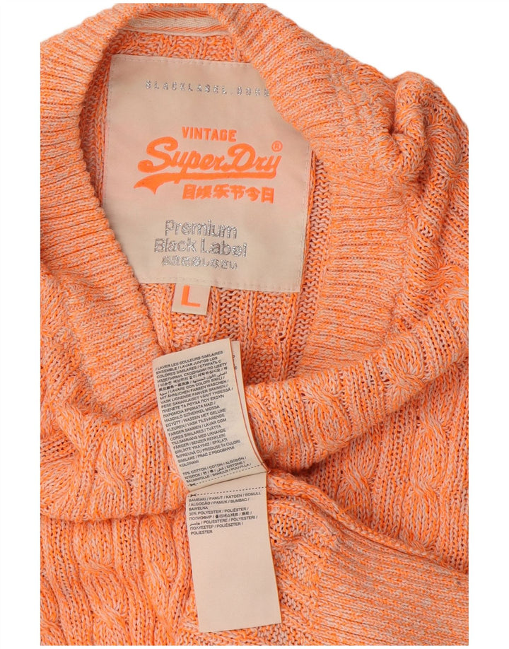 Superdry Dametrøjetrøje med rund hals DK 14 Stor Orange Flecked Bomuld