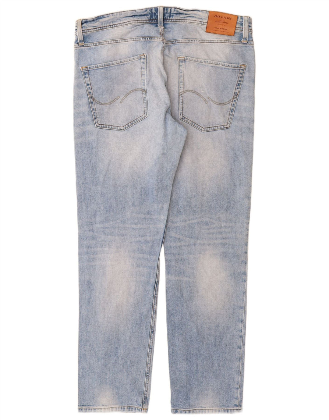JACK & JONES Straight jeans til mænd W36 L32 blå bomuld