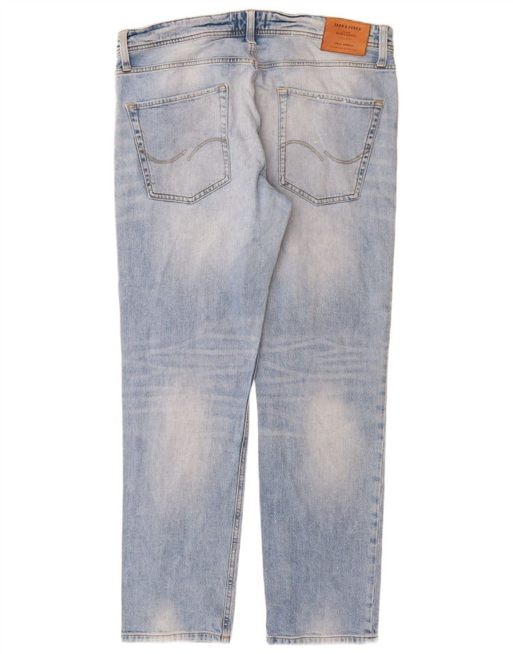 JACK & JONES Straight jeans til mænd W36 L32 blå bomuld
