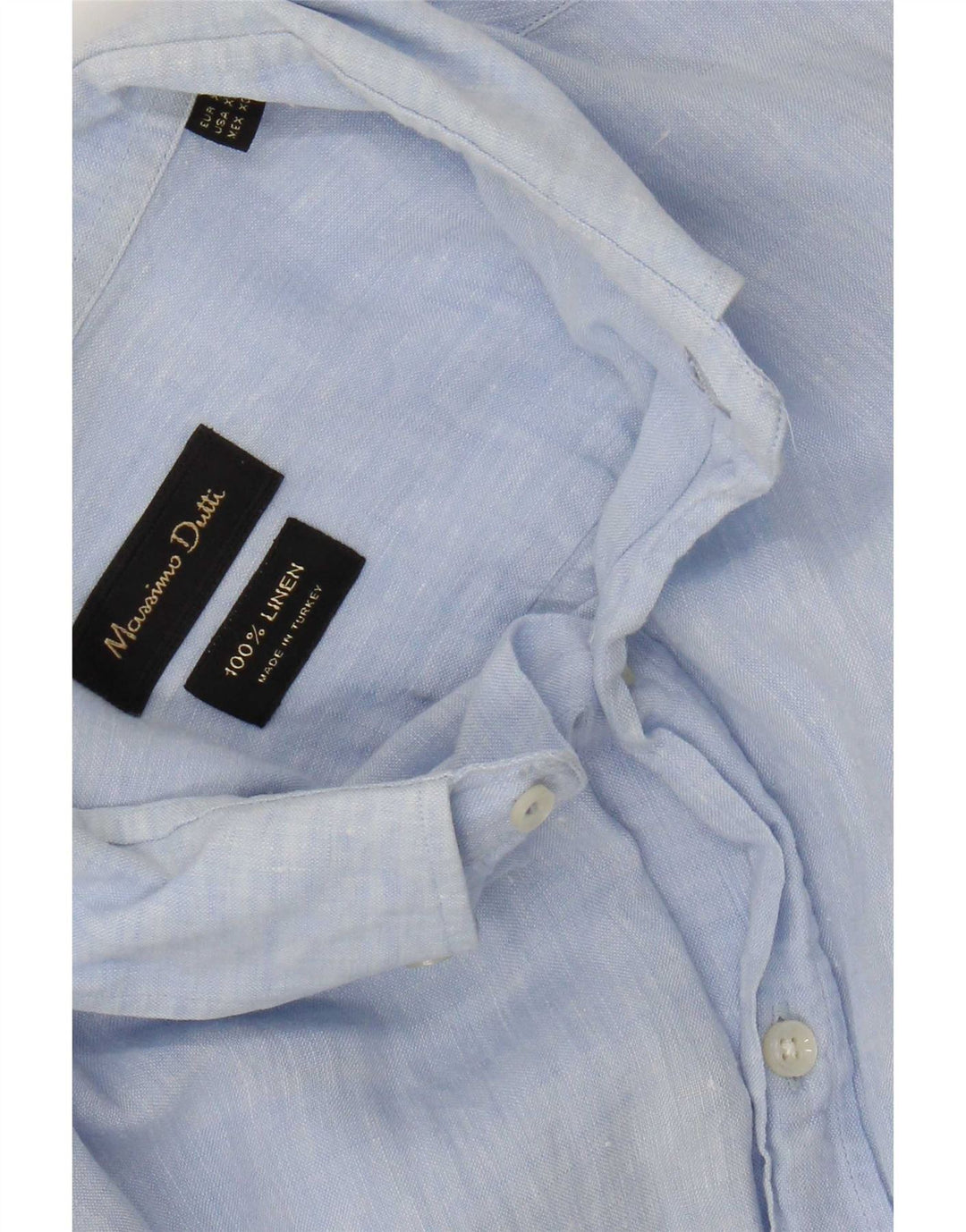 Massimo Dutti Herreskjorte XL Blå Linned