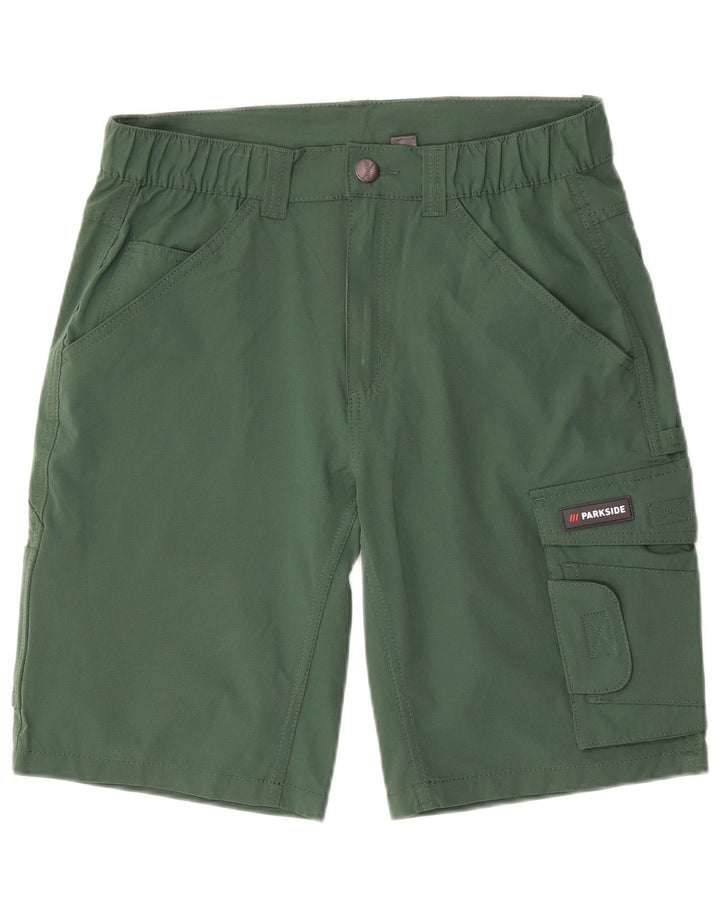 Parkside Herre Cargo Shorts Små W29 Grøn Elastan