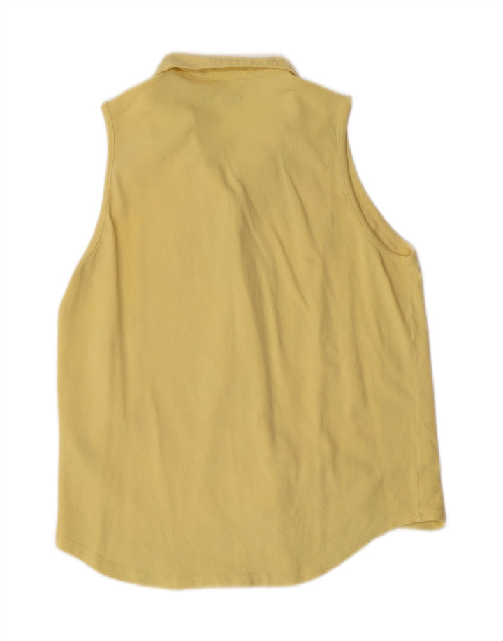 ARMATA DI MARE Womens Sleeveless Shirt IT 46 Large Yellow Cotton