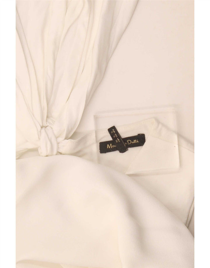 Massimo Dutti Dame Ærmeløs Regular Shift Kjole UK 10 Small White