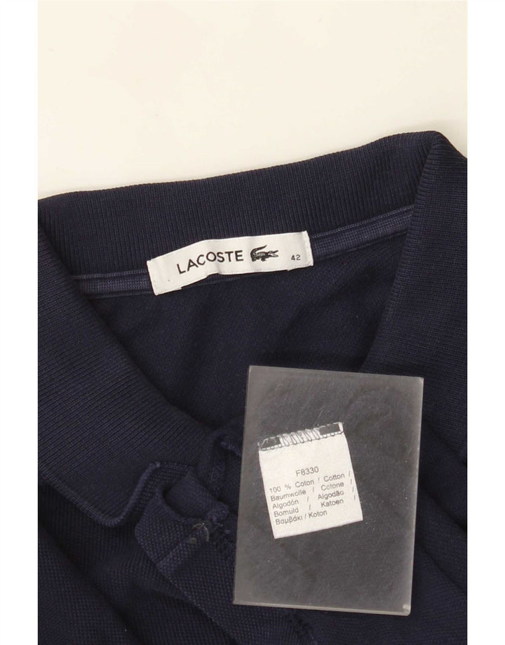 Lacoste Dame Polo Shirt Størrelse 42 Large Marineblå Bomuld