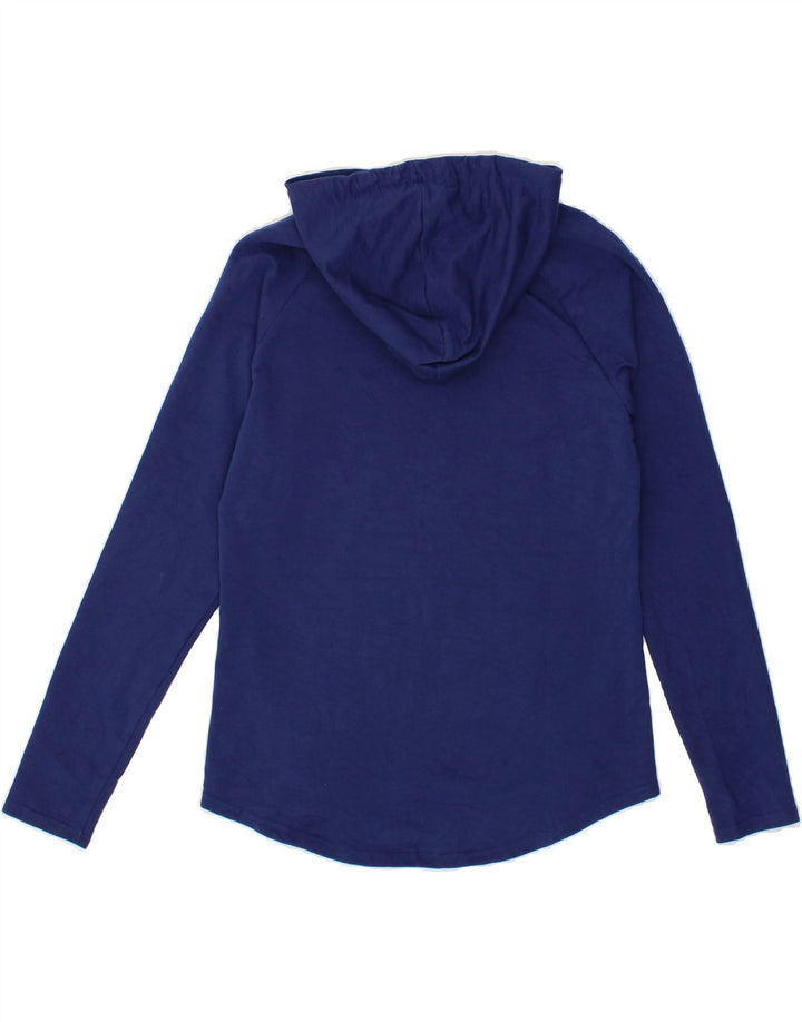 PUMA Womens Hoodie Jumper UK 12 Medium Navy Blue Polyester Vintage Puma and Second-Hand Puma from Messina Hembry 