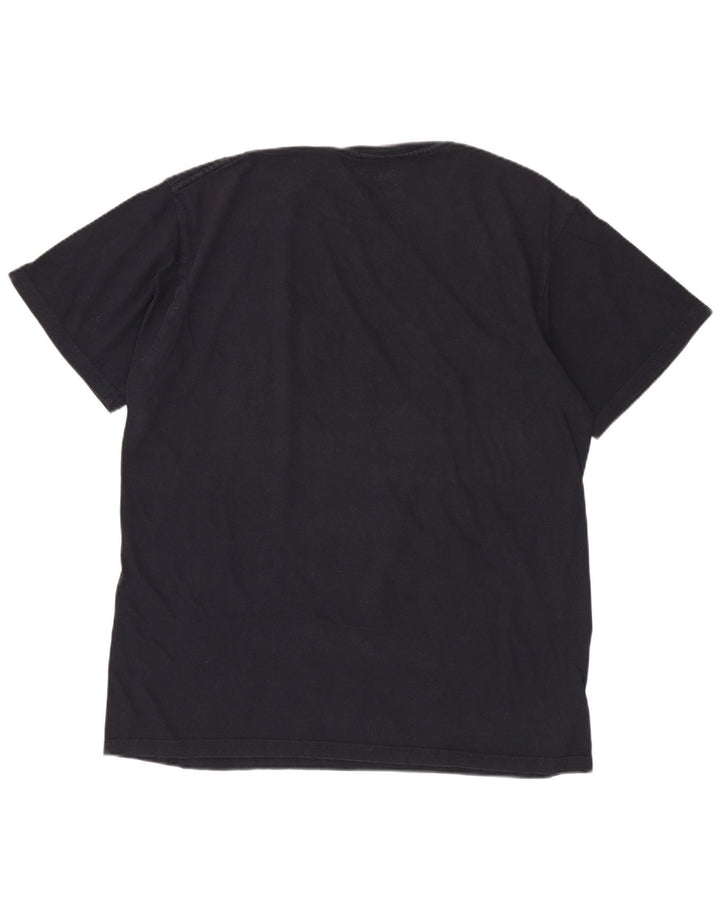 HARD ROCK CAFE Herre München Grafisk T-shirt Top Medium Marineblå Bomuld