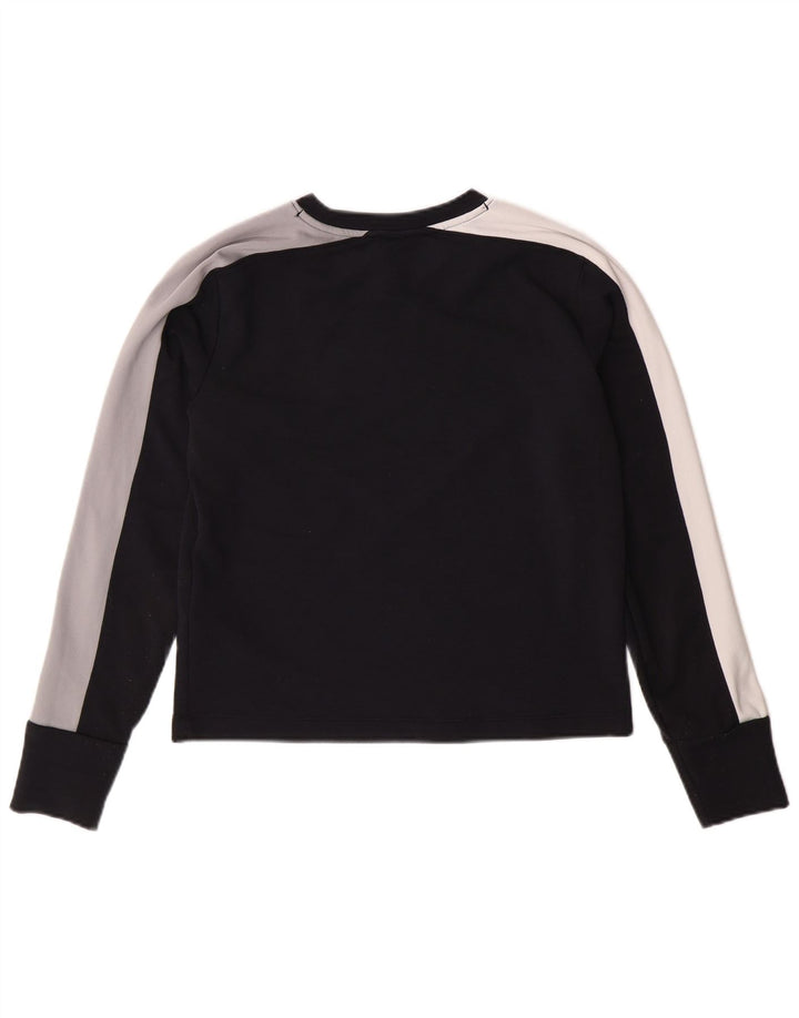 UNDER ARMOUR Dame Loose Fit Top Langærmet UK 6 XS Sort Colourblock