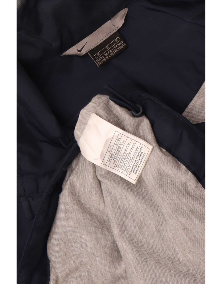 Nike Regnjakke til mænd UK 38 Medium Navy Blue Nylon