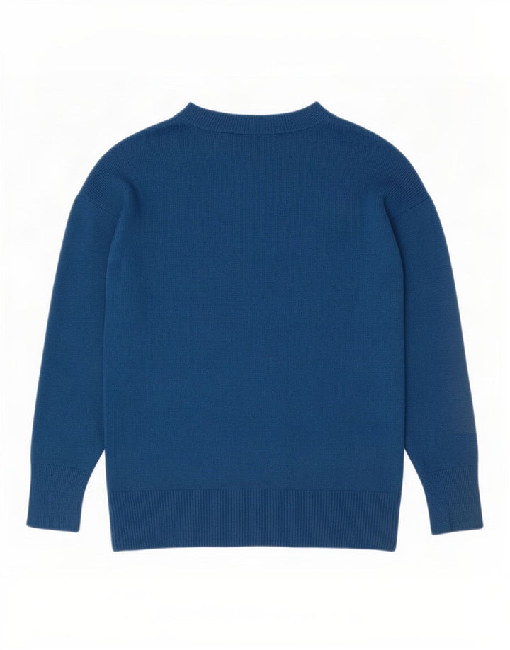 Gap Womens Boat Neck Jumper Sweater UK 14 Medium Blue Nylon