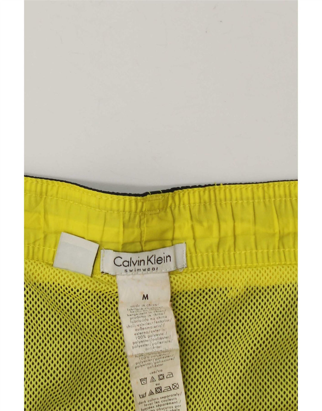 Calvin Klein Herre grafiske svømmeshorts Medium Navy Blue Polyester