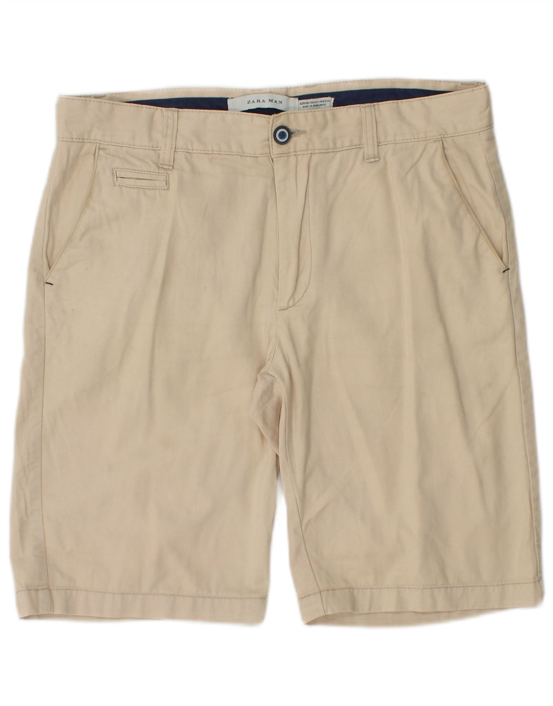 Zara Herre Chino Shorts EU 40 Medium W31 Beige
