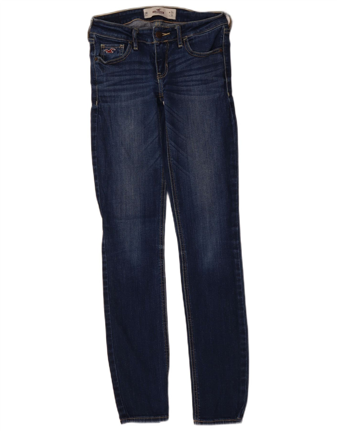HOLLISTER Dame Skinny Jeans US 0 XS W24 L31 Blå Bomuld
