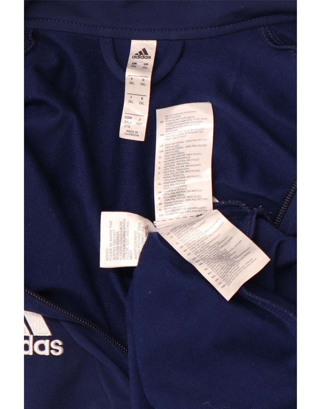 ADIDAS Træningsdragt topjakke til mænd 2XL marineblå polyester