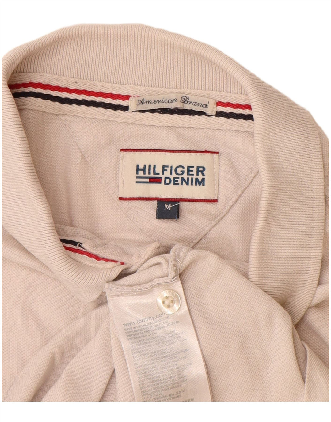 TOMMY HILFIGER Poloshirt til mænd Medium Off White Bomuld