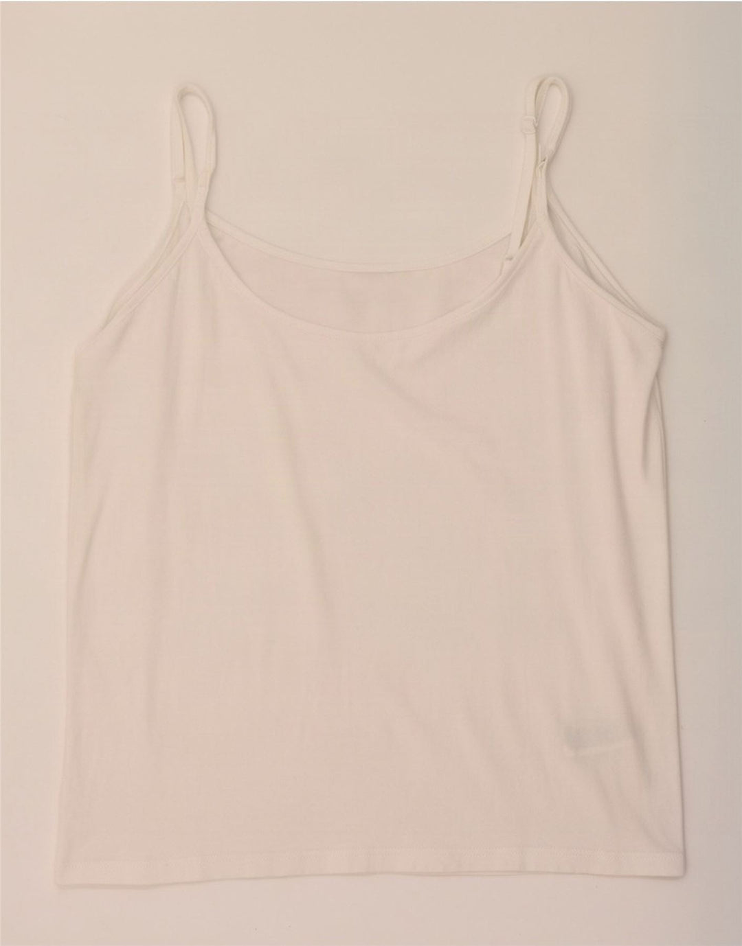 Fat Face Dame Cami Top UK 14 Stor Hvid Bomuld
