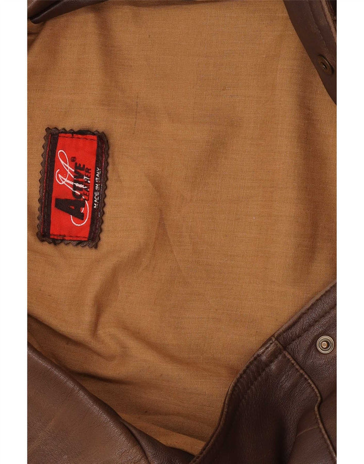 Vintage herre læderjakke UK 38 Medium Brown