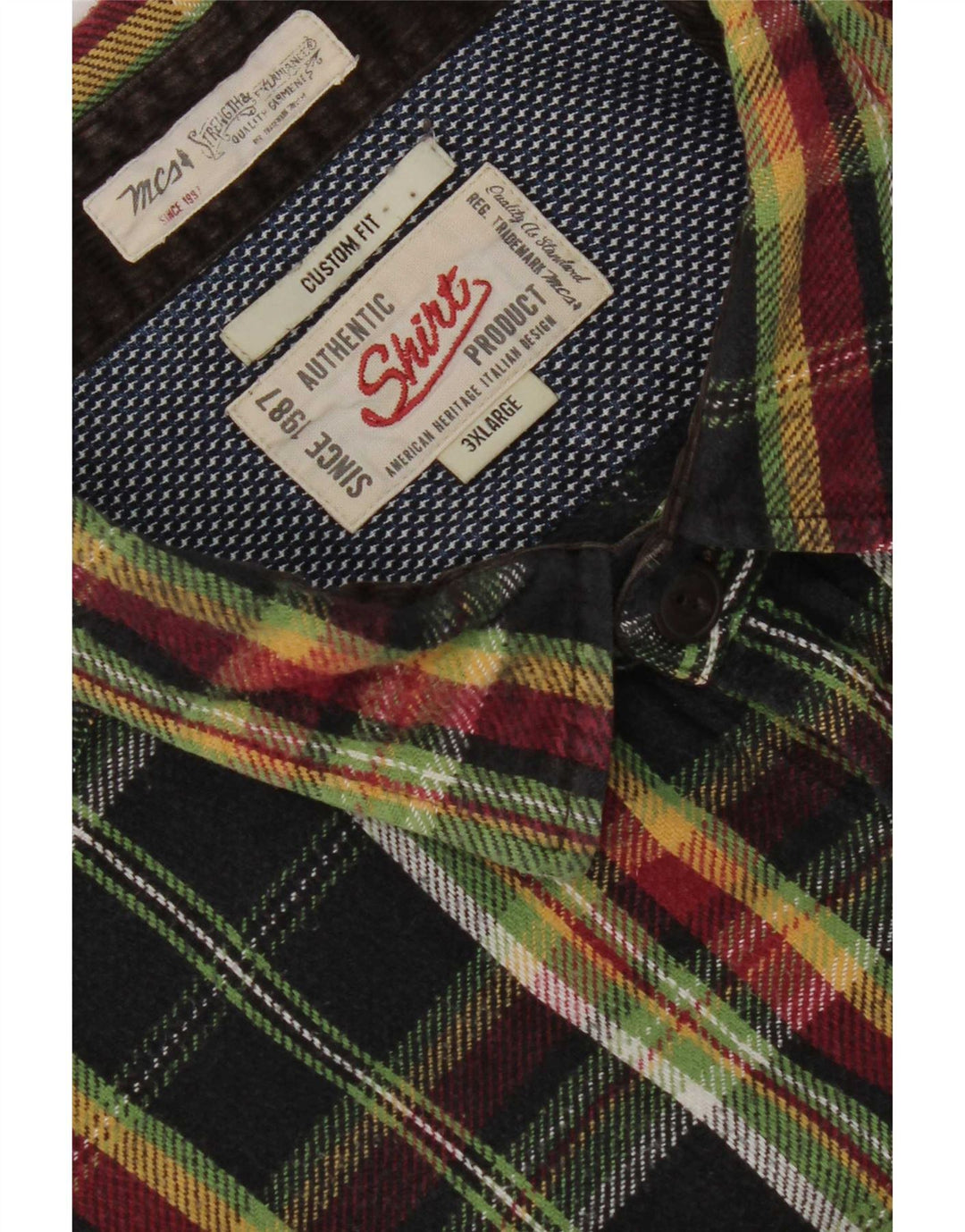 Marlboro Classics Herre Ternet Custom Fit Flanellskjorte 3XL Sort Ternet