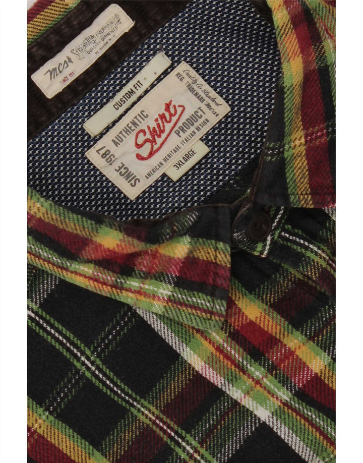 Marlboro Classics Herre Ternet Custom Fit Flanellskjorte 3XL Sort Ternet