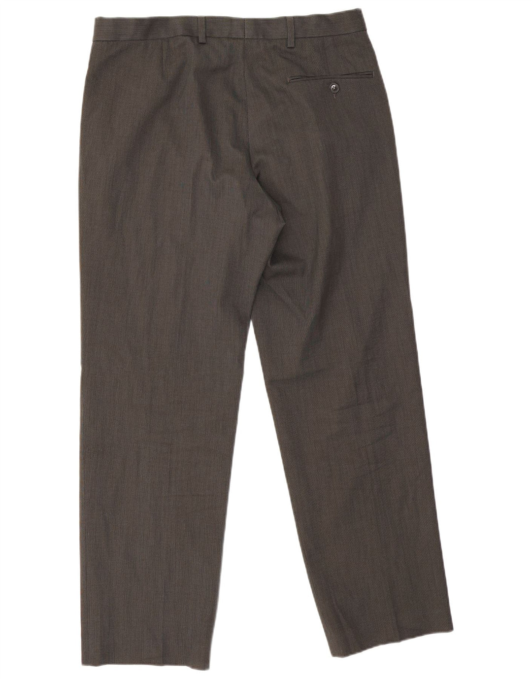 Marks & Spencer Herre Straight Regular Suit Bukser W34 L29 Grå Polyester