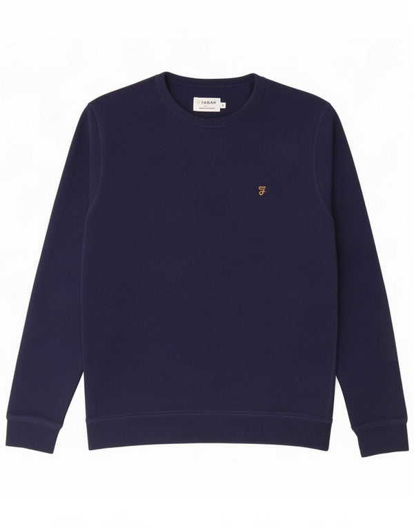 Farah Mens Sweatshirt Jumper Small Navy Blue Cotton